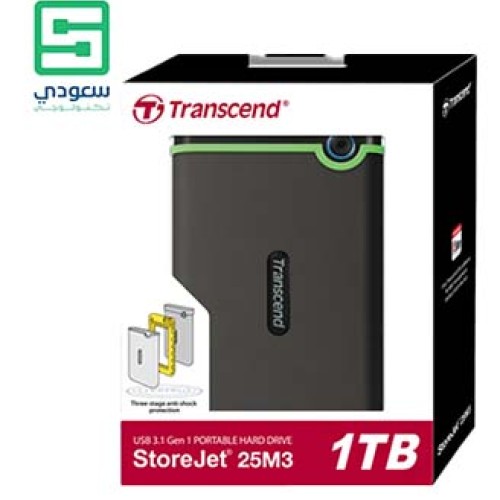 Transcend Storejet 25M3S External Hard Drive 1TB