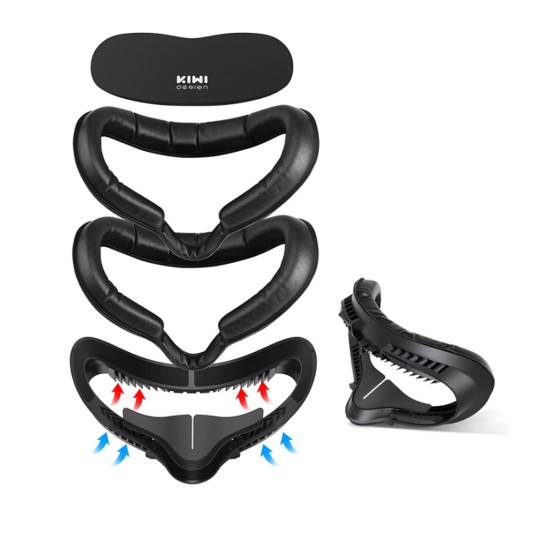 KIWI design Fitness Facial Interface (Upgraded Version), Comfortable Leather Face Foam Pad Replacement 2 Piece Compatible with Quest 2 KIWI design Fitness Facial Interface (Upgraded Version), Comfortable Leather Face Foam Pad Replacement 2 Piece Compatible with Quest 2