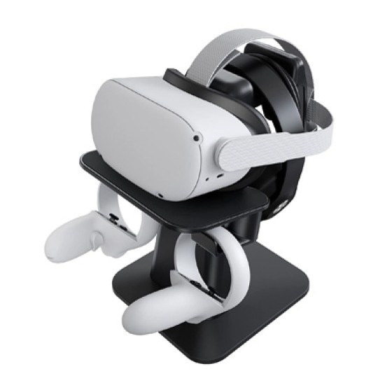 KIWI design VR Stand for Meta/Oculus Quest/Quest 2/Rift/Rift S/GO/HTC Vive/Vive Pro/Valve Index VR Headset and Touch Controllers, Black KIWI design VR Stand for Meta/Oculus Quest/Quest 2/Rift/Rift S/GO/HTC Vive/Vive Pro/Valve Index VR Headset and Touch Controllers, Black