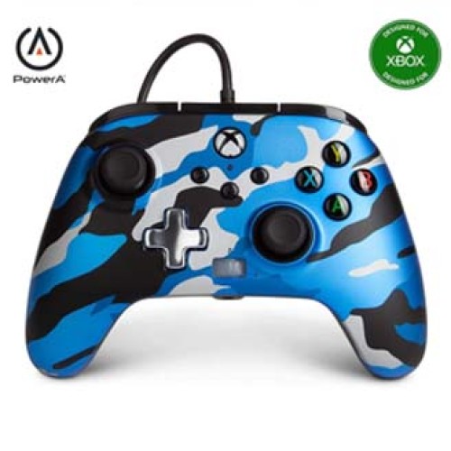 PowerA Enhanced Wired Controller Metallic Camo Blue (Xbox One) - (Open Sealed)