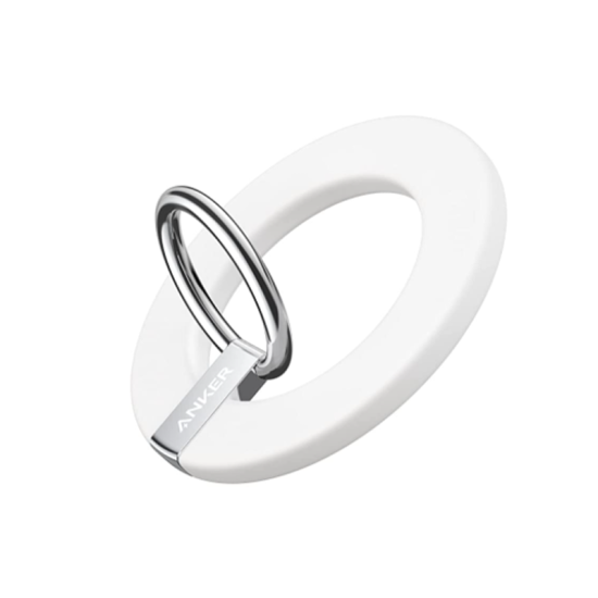 Anker Magnetic Phone Grip,MagGo,610 Magnetic Phone Ring Holder,Adjustable Kickst&,Only for iPhone 13,13 Pro,13 Mini,13 Pro Max,12,12 Pro,12 Mini,12 Pro Max,White - 18 Months Local Warranty