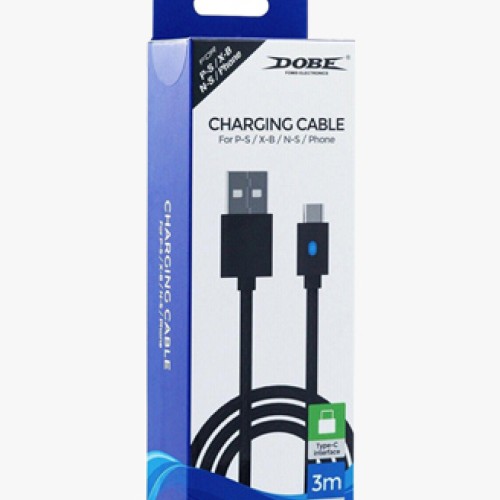 Dobe 3M Type-C USB Charging Cable for PS5 Nintendo Switch Xbox Elite 2 X S Phone