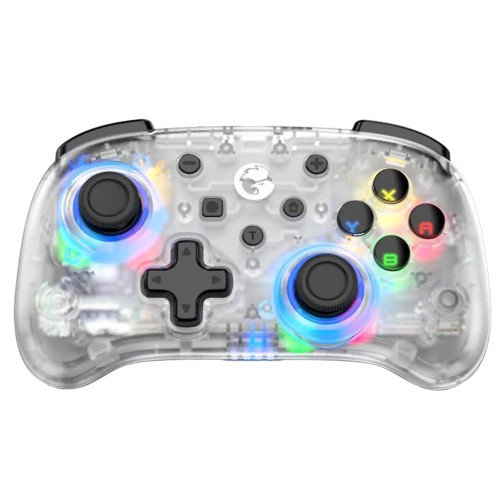 GameSir T4 mini Gaming Controller for Windows PC/ Android/iOS/ Switch , PC Game Controller with Dual-Vibration, USB Bluetooth Gamepad Joystick for Apple Arcade MFi Games, HID-Support Games - White Brand: GameSir