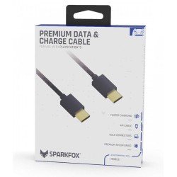 SparkFox Premium Braided Data and Charge Cable Type-C to Type-C For PlayStation 5 SparkFox Premium Braided Data and Charge Cable Type-C to Type-C For PlayStation 5