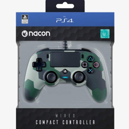 Nacon Wired Compact Controller for PlayStation 4 - Green Camo