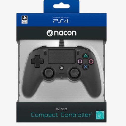 Nacon Wired Compact Controller For PlayStation 4 - Black (Used)