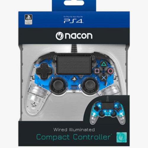 Nacon Wired Compact Controller for PlayStation 4 - Light Blue