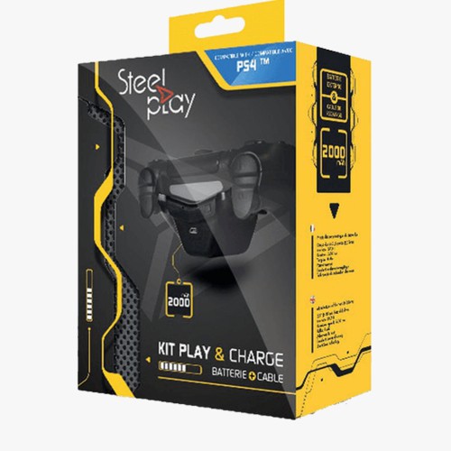 STEELPLAY - PLAY&CHARGE KIT - POWERBANK + CABLE (PS4)
