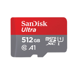 SanDisk 512GB Ultra UHS I MicroSD Card 150MB/s R, for Smartphones, 10 Y Warranty - SDSQUAC-512G-GN6MN SanDisk 512GB Ultra UHS I MicroSD Card 150MB/s R, for Smartphones, 10 Y Warranty - SDSQUAC-512G-GN6MN