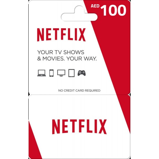 NetFlix UAE 100 AED