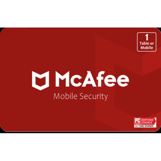 Mcafee - 1 Phone or Tablet Mcafee Mobile security 1Year Subscription SA