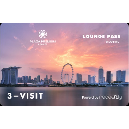 Plaza Premium Group - 3 Lounge Access ( (Activated within 24 hours )