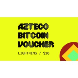 Azteco Bitcoin Crypto Voucher - Lightning - 10 USD