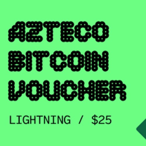 Azteco Bitcoin Crypto Voucher - Lightning - 25 USD	