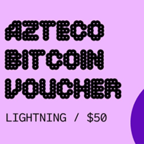 Azteco Bitcoin Crypto Voucher - Lightning - 50 USD