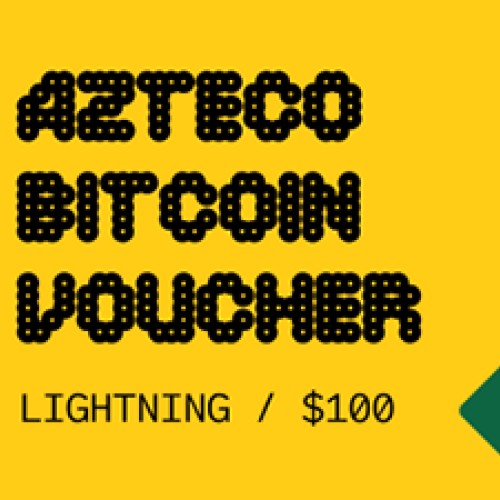 Azteco Bitcoin Crypto Voucher - Lightning - 100 USD