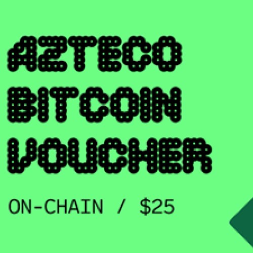 Azteco Bitcoin Crypto Voucher - On-Chain - 25 USD