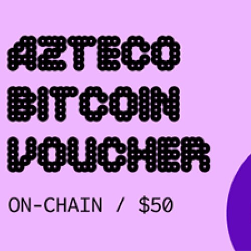Azteco Bitcoin Crypto Voucher - On-Chain - 50 USD