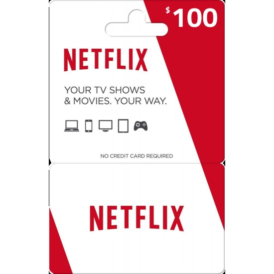 NETFLIX CARD 100$ for USA  account