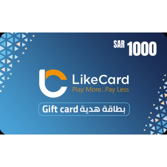 LikeCard Gift Card 1000 SAR (KSA Account)