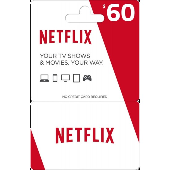 NETFLIX CARD 60$ for USA   account