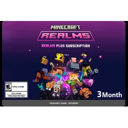 Minecraft Realms plus 3M - BedRock XBOX & PC