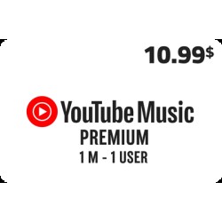 YOUTUBE MUSIC PREMIUM 1M (1USER) - $10.99