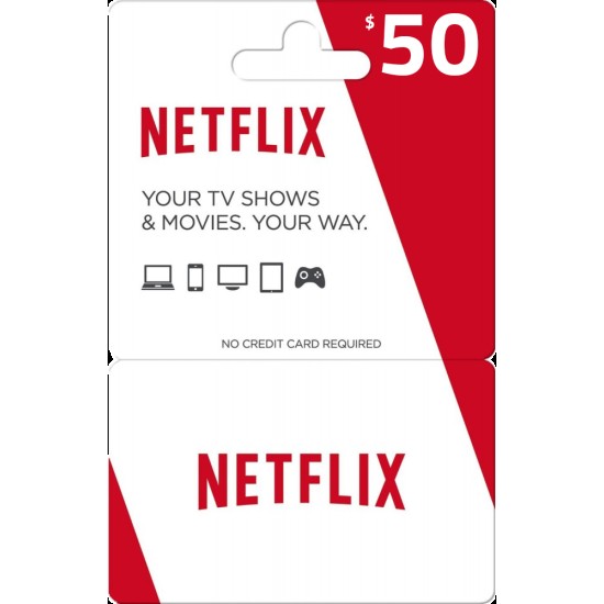 NETFLIX CARD 50$ for USA  account
