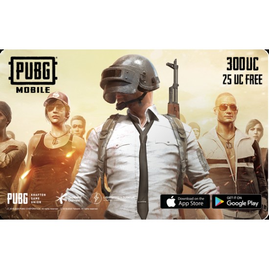 PUBG Mobile - 300 UC + 25 UC (Digital Code)
