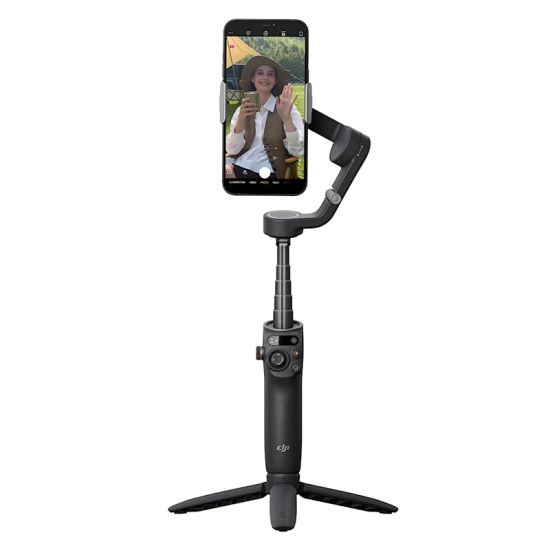 DJI OSMO Mobile 6 Smartphone Gimbal Stabilizer, 3-Axis Phone Gimbal, Built-In Extension Rod, Android and iPhone Gimbal, Vlogging Stabilizer YouTube TikTok video, UAE Version